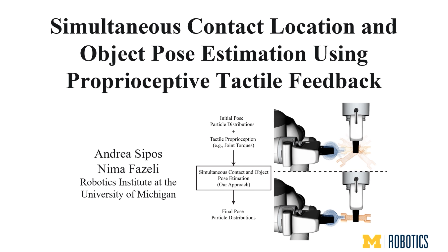Simultaneous Contact Location and Object Pose Estimation